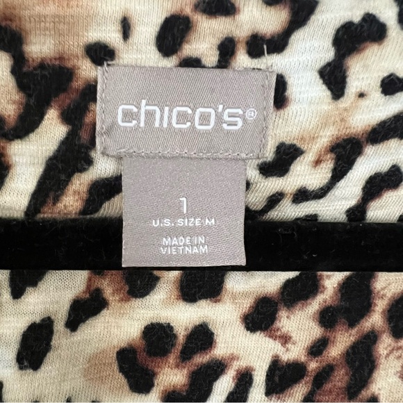 Chico's Leopard Print Tunic in Cream and Brown - Picture 4 of 5